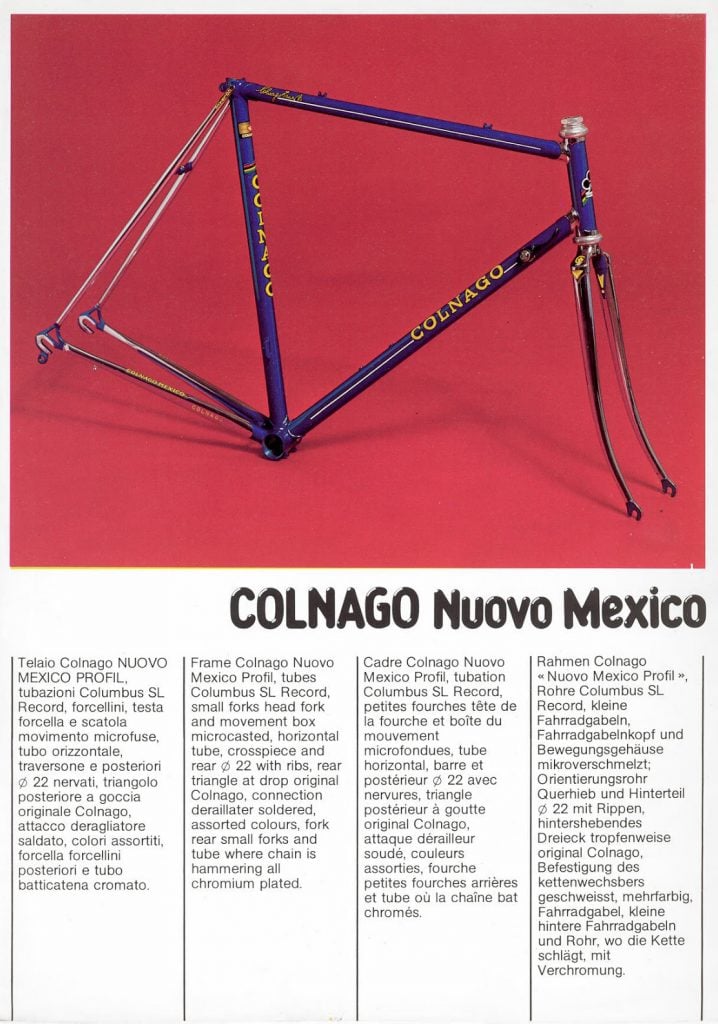 Colnago Nuovo Mexico catalogue page (circa 1983)