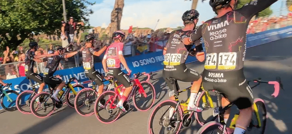 Visma Lease a Bike celebrate Giro 2026 win in Rome